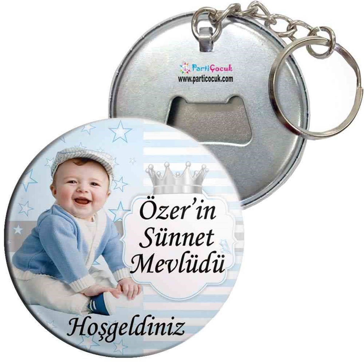 Sünnet Yıldızlı Taçlı Parti Malzemeleri Anahtarlı Açacak 
