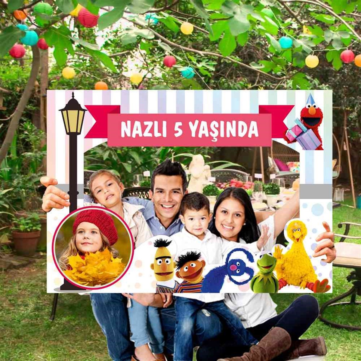 Susam Sokagı Konsept Hatıra Fotoğraf Çekilme Çercevesi 