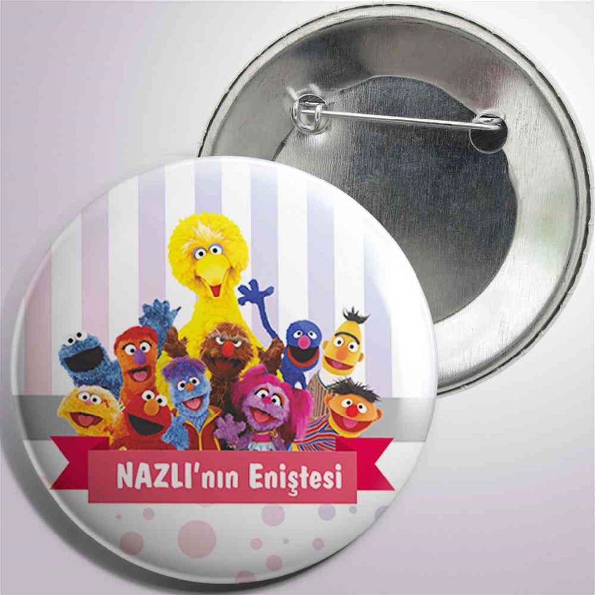Susam Sokagı Konsept Kişiye Özel İğneli Metal Rozet  