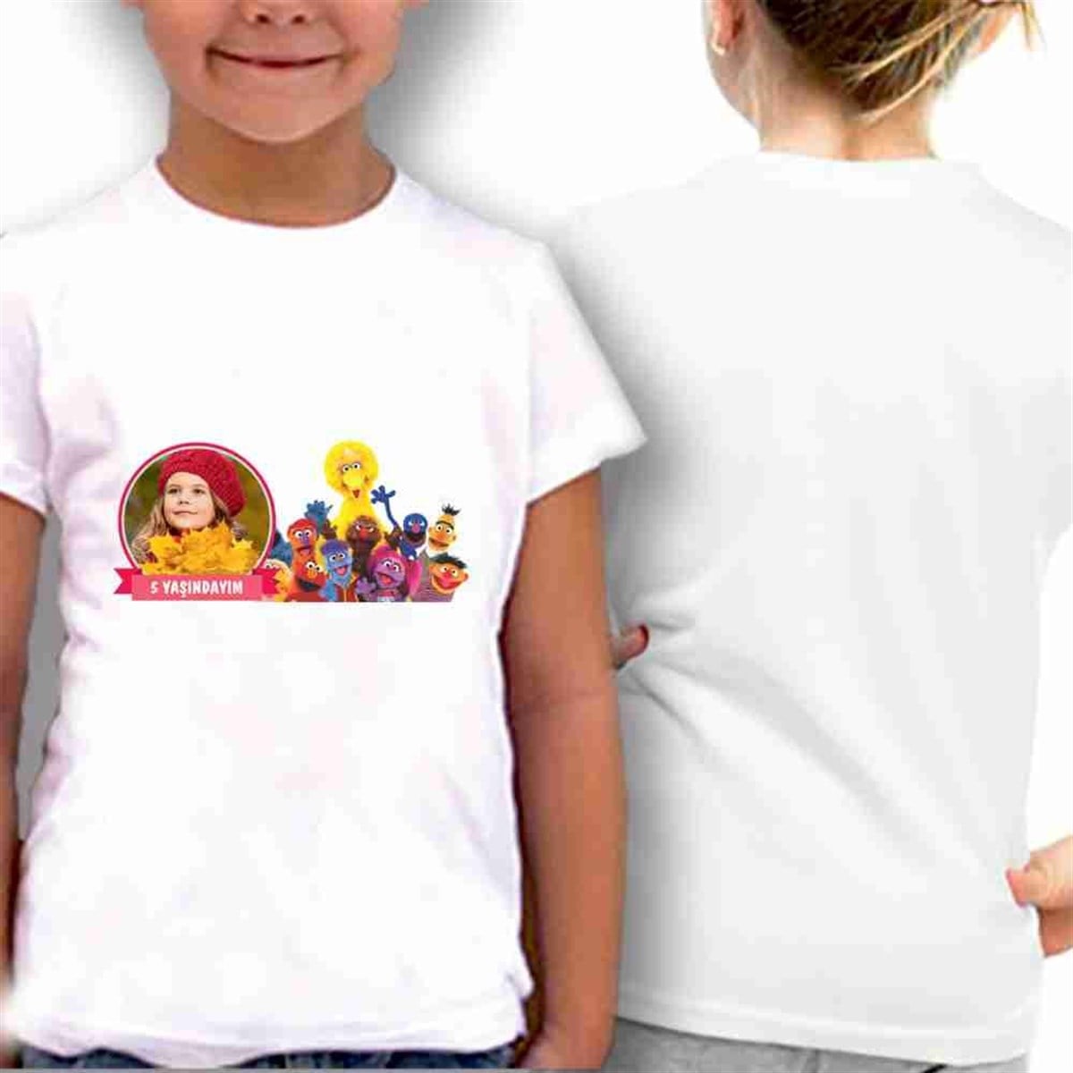 Susam Sokağı Konsepti Kişiye Özel T-Shirt Baskı  