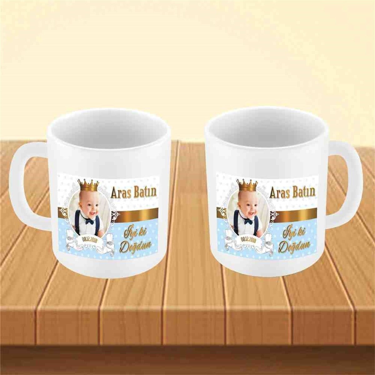 Taçlı Gold Konsept Kupa Bardak Mug 