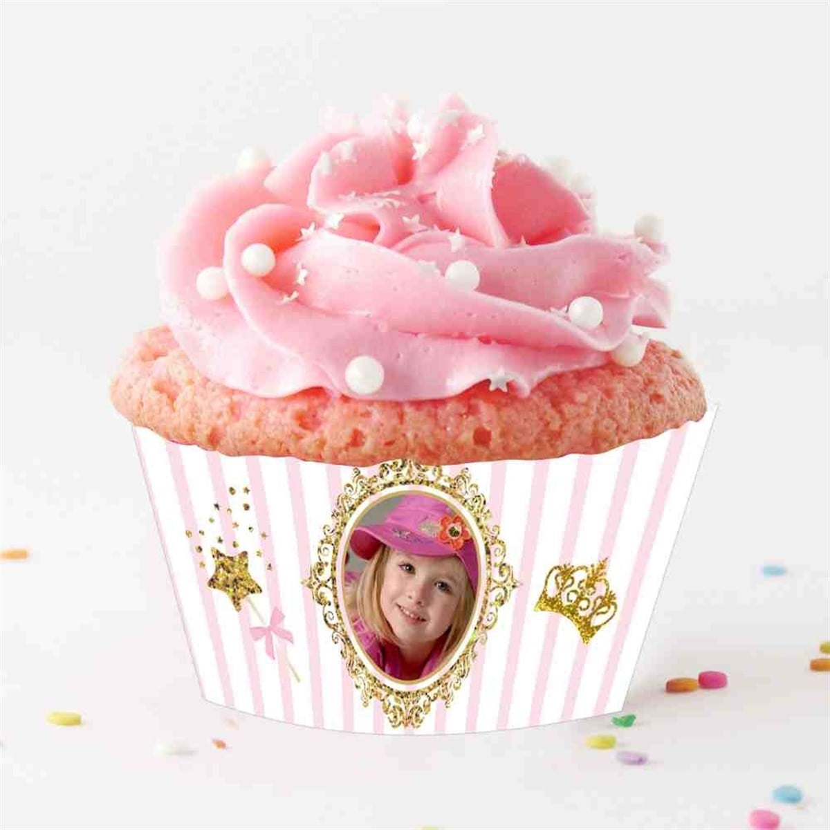 Taçlı Konsepti Cupcake Sargısı 