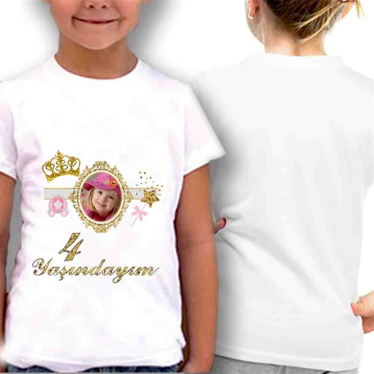 Taçlı Konsepti Kişiye Özel T-Shirt Baskı  