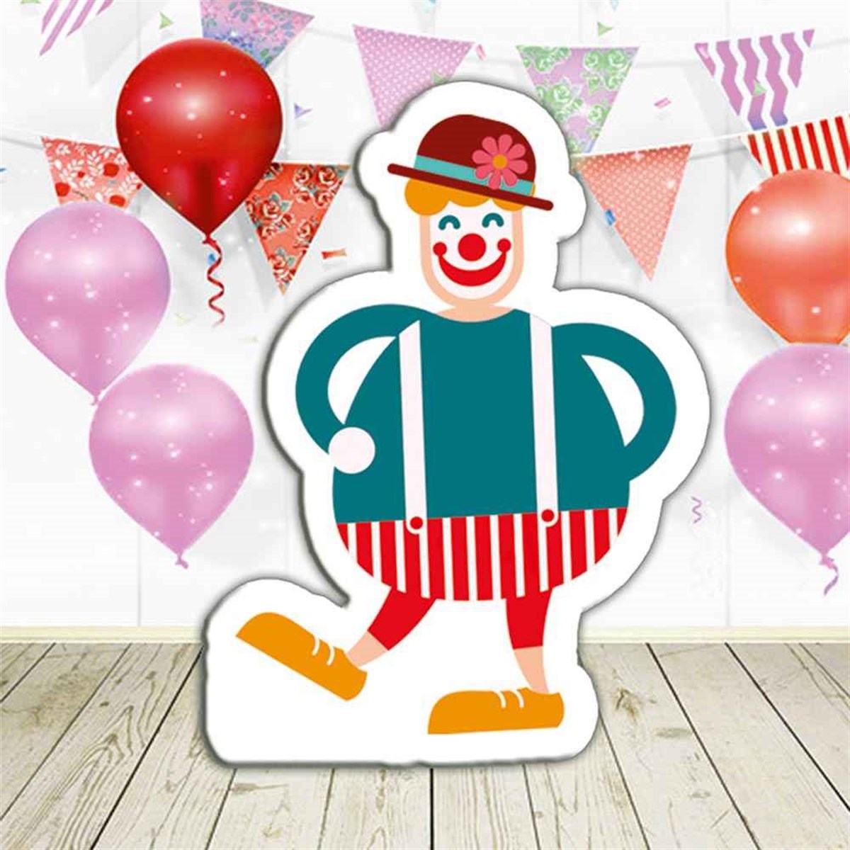 Tatlı Palyaço  Şekilli Ayaklı Katlanmaz Pano 