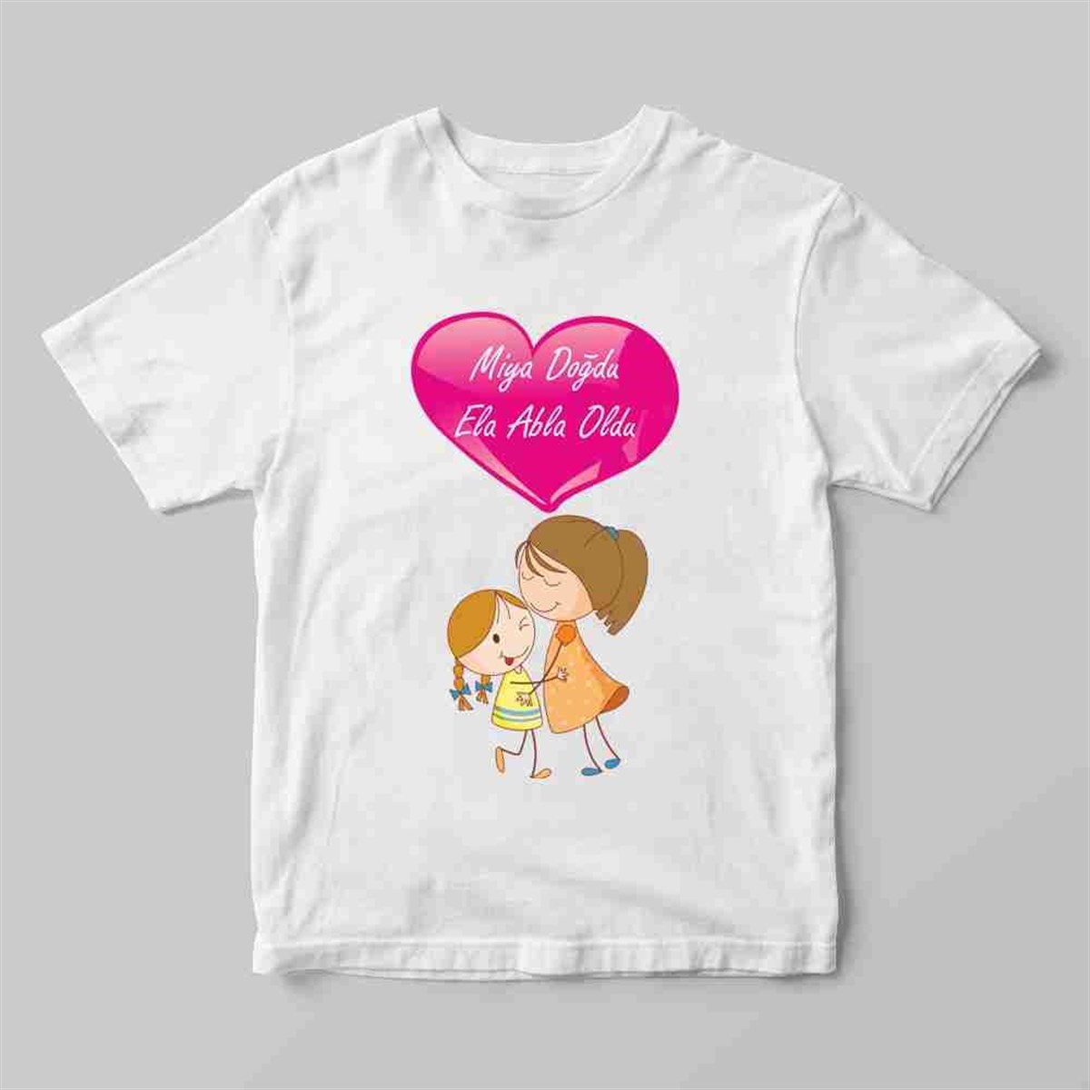 Tişört Baskı Abla Oldu 