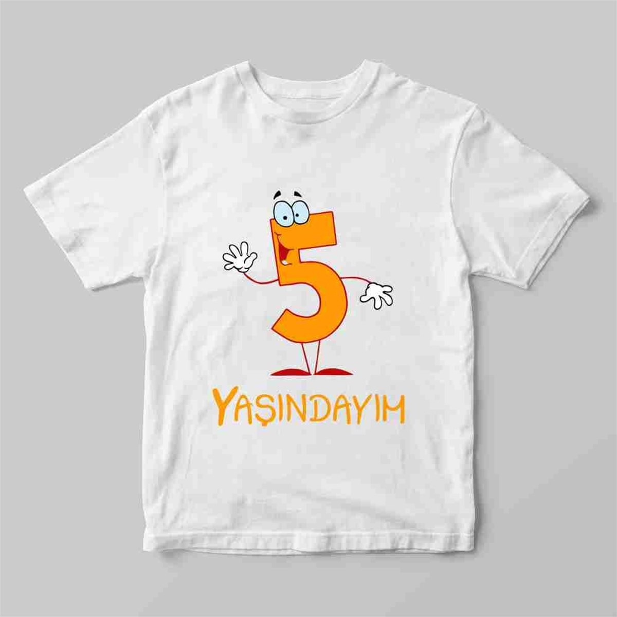 Tişört İsimli 5 Yaş Baskı 