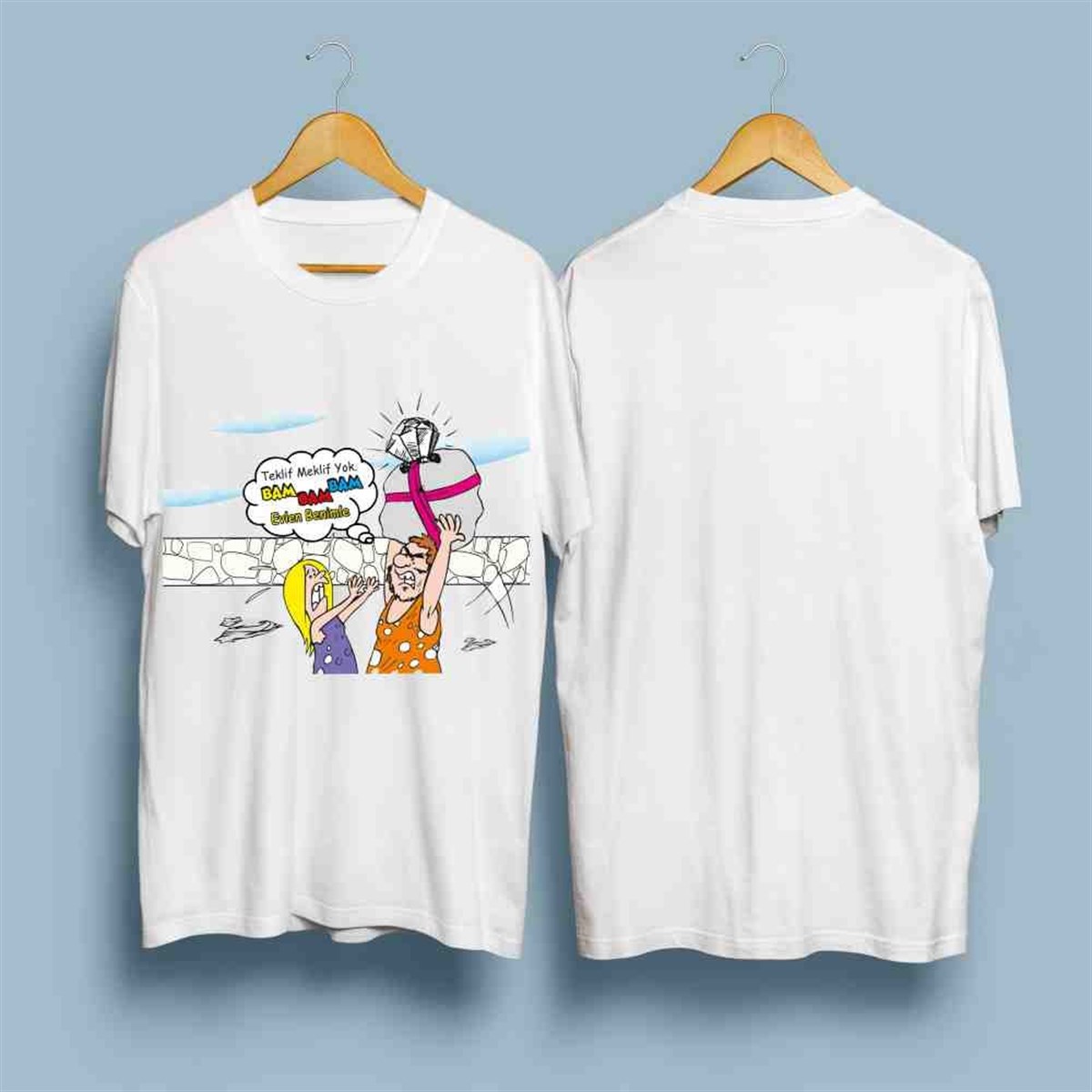 Tişört Kişiye Özel Baskı Evlilik Teklifi 1 Adet 