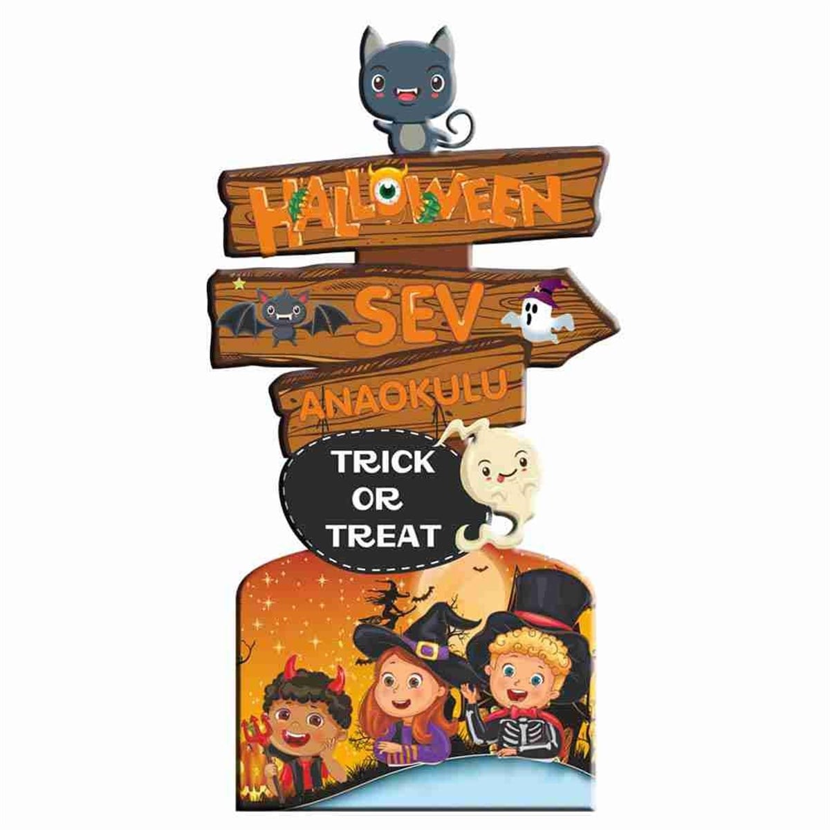 Trick or Treat Halloween Kapı Önü Süsü 