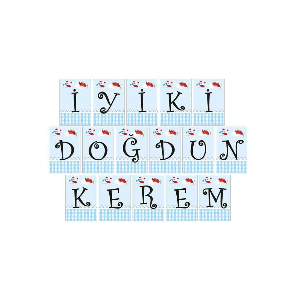 Uçak Konsept Harf Banner 