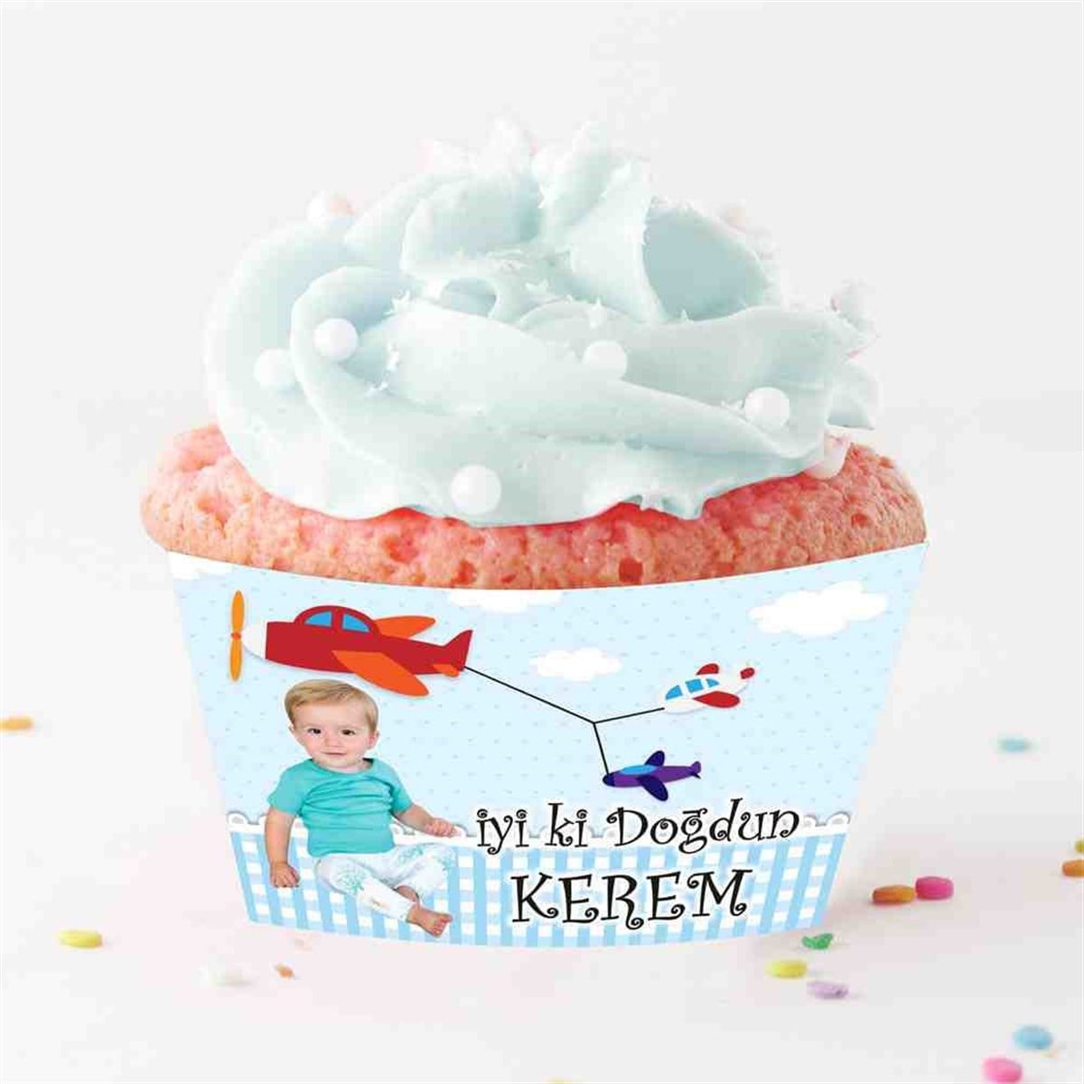 Uçak Temalı Cupcake Sargısı 