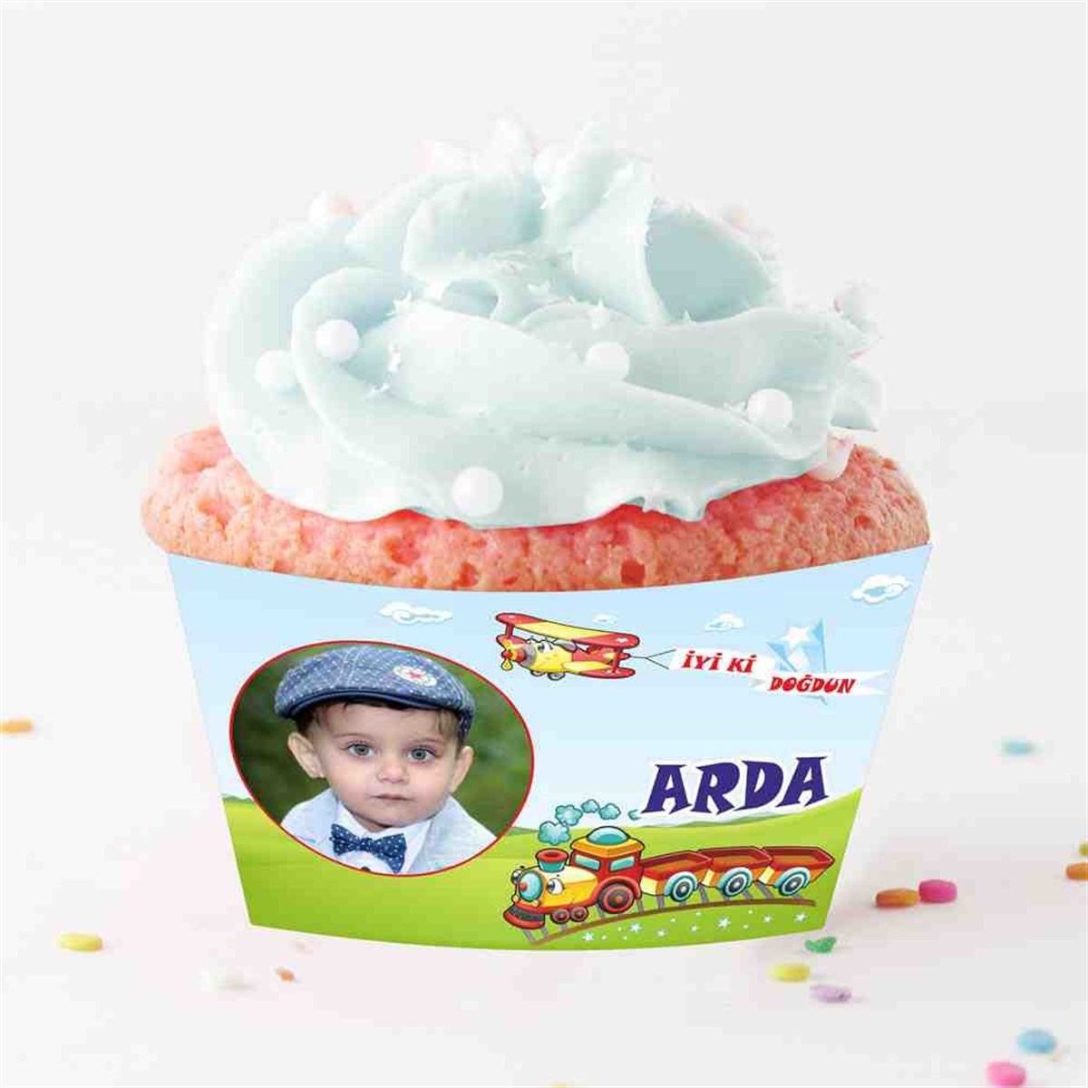 Uçak ve Tren Cupcake Sargısı 