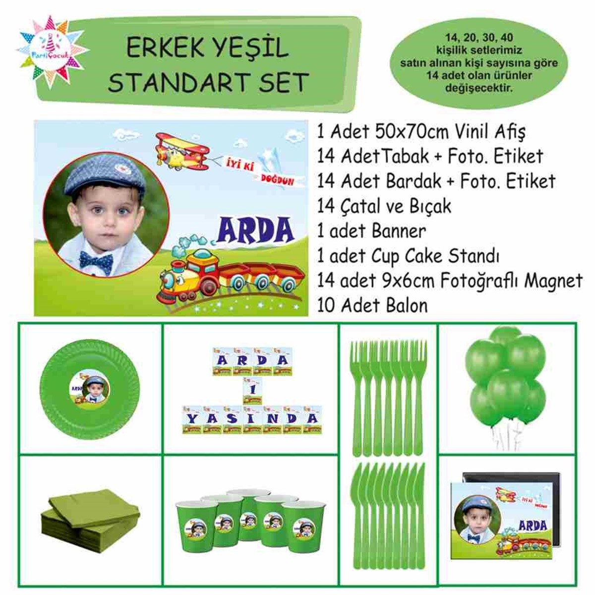 Uçak ve Tren Temalı Standart Set 