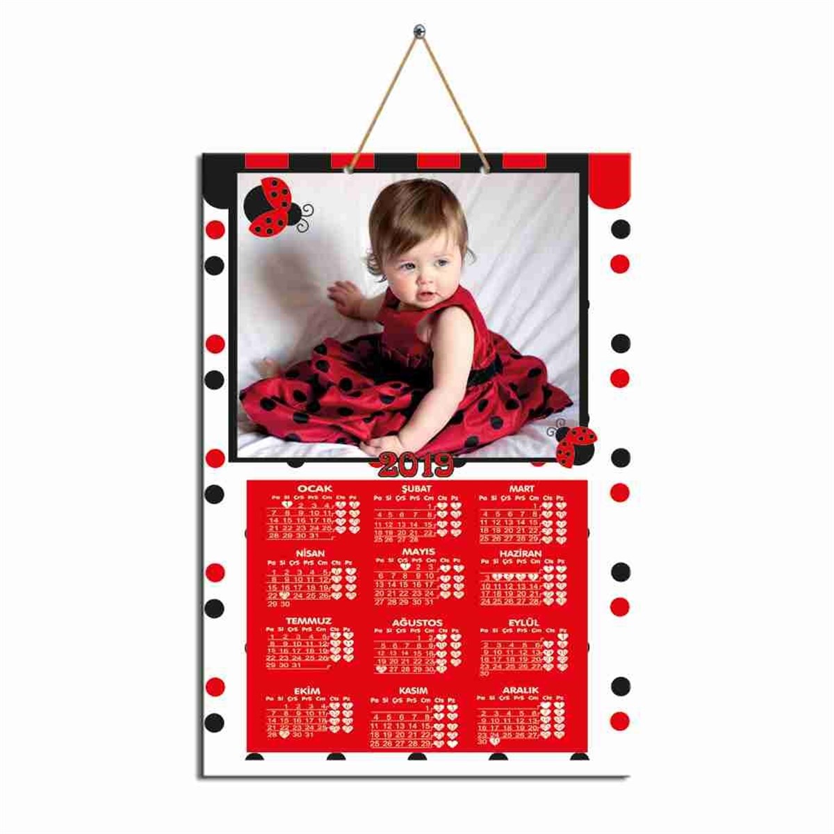 Uğur Böceği Karton Takvim 