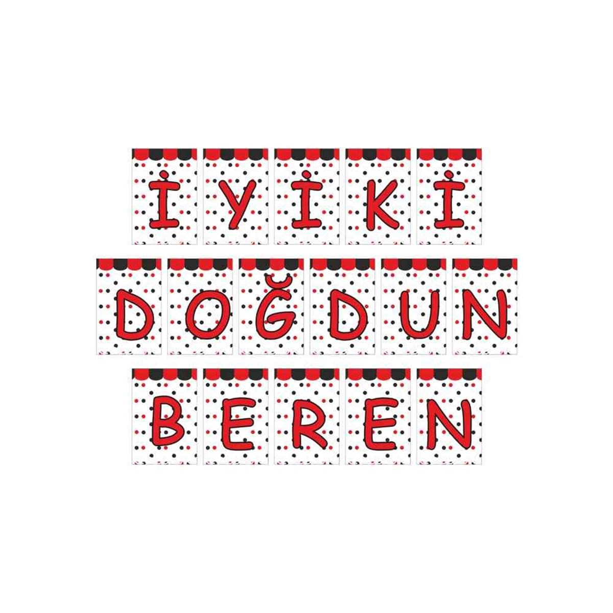 Uğur Böceği Konsept Harf Banner  