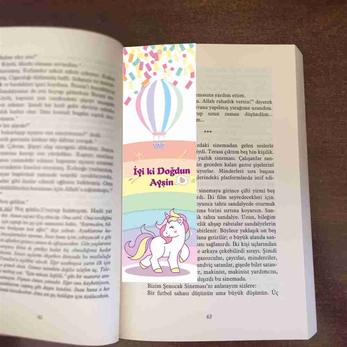 Unicorn Kişiye Özel Kitap Ayraçı Püskülllü 