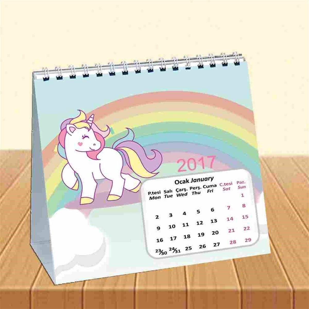 Unicorn Kişiye Özel Masa Takvimi   