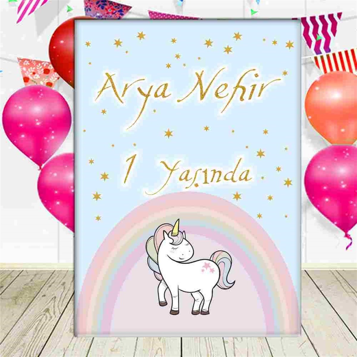 Unicorn Konsept Ayaklı Pano  