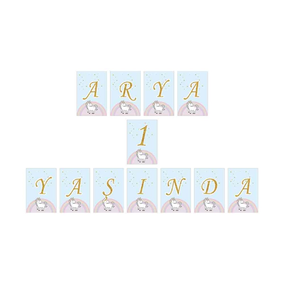 Unicorn Konsept Harf Banner  