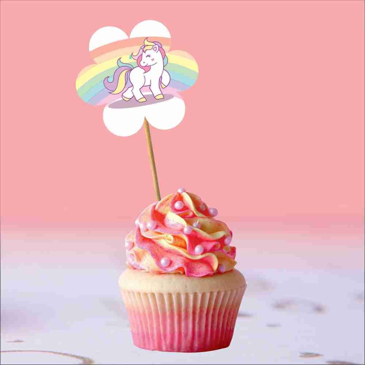 Unicorn Kürdan Cupcake 