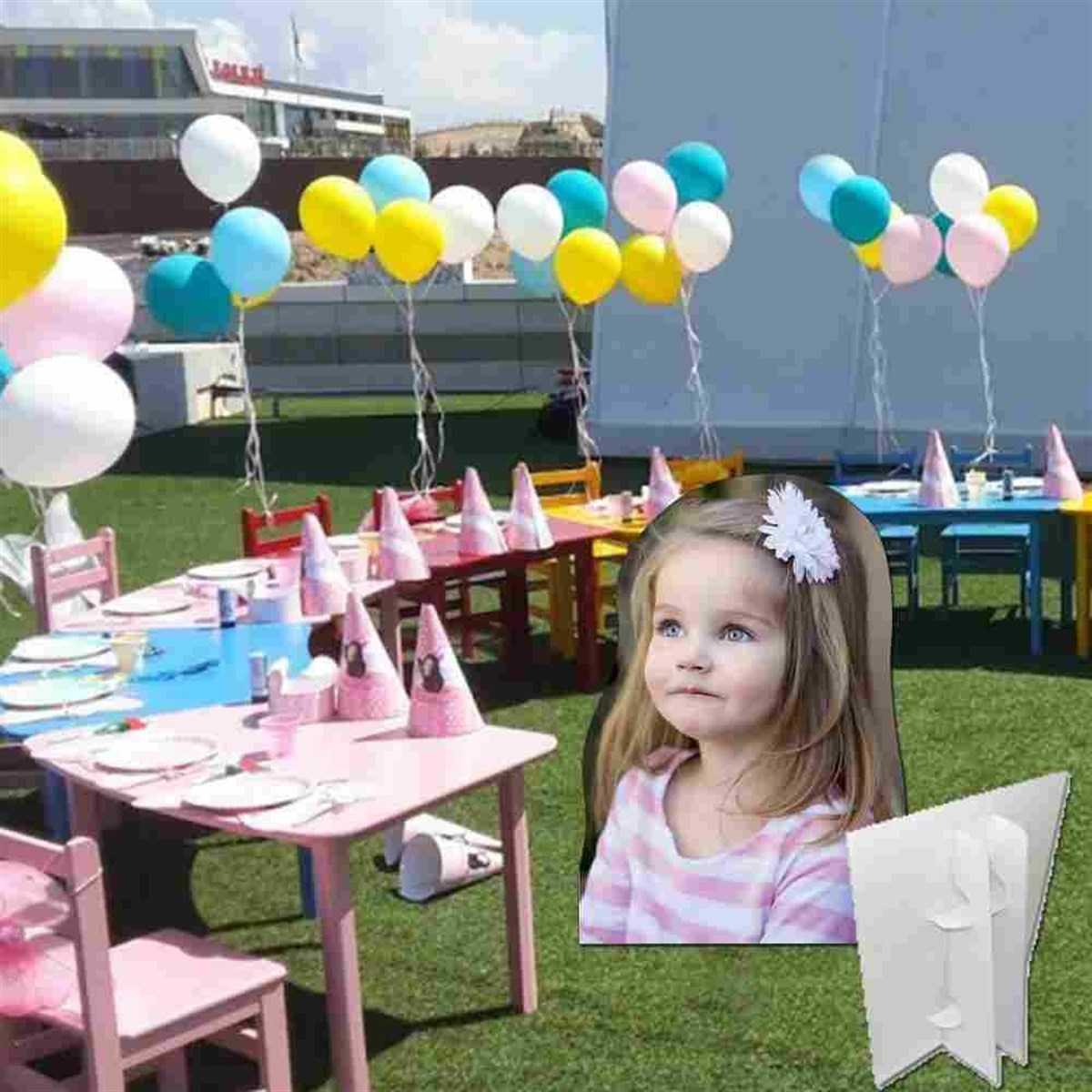 Unicorn Şekilli Gökkuşagı Pano 