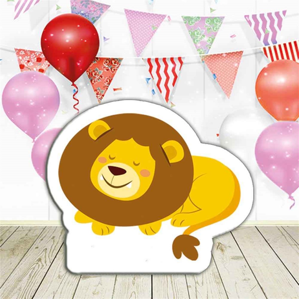 Uyuyan Aslan Orman Tema Şekilli Pano 