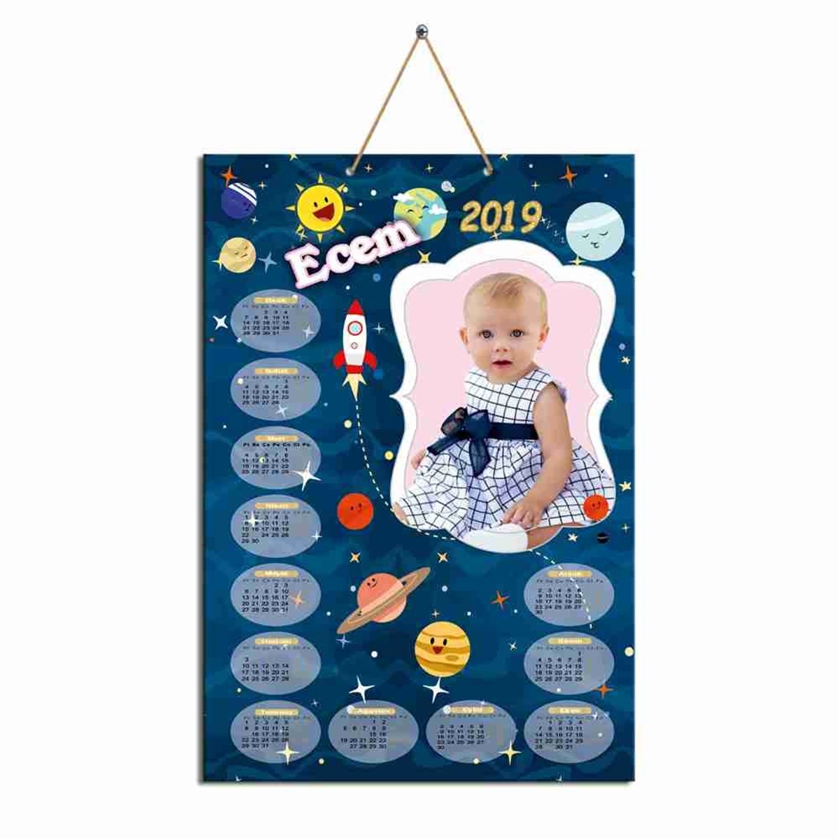 Uzay Konsept Karton Takvim  