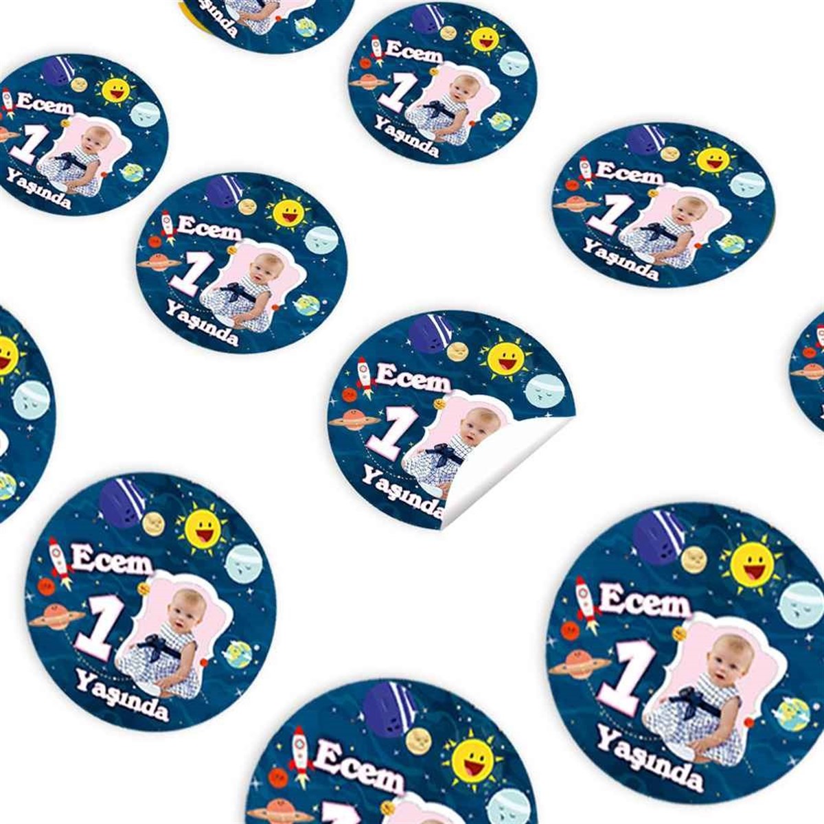 Uzay Konsept Sticker 30 Adet 