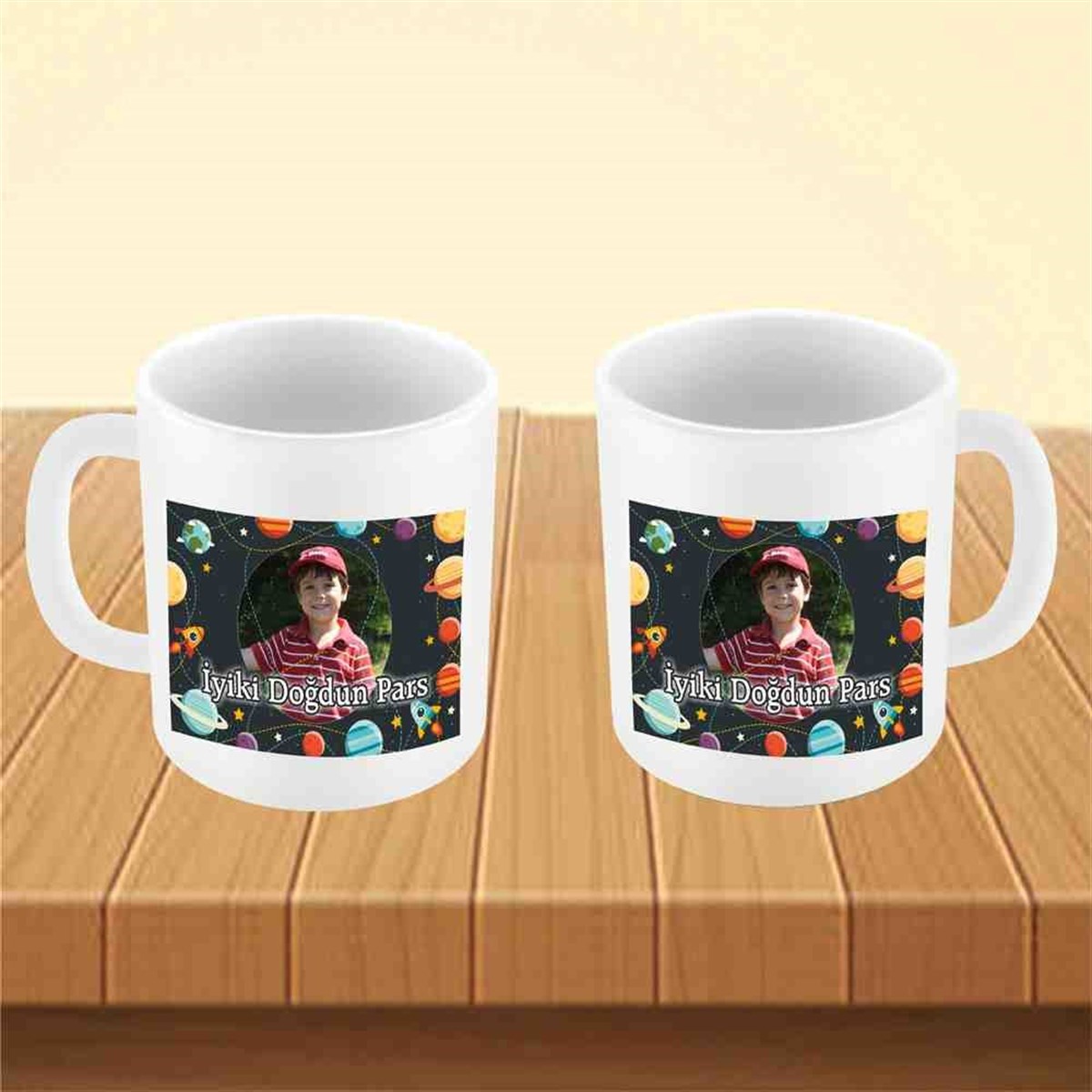 Uzay ve Gezegenler  Konsept Kupa Bardak Mug 