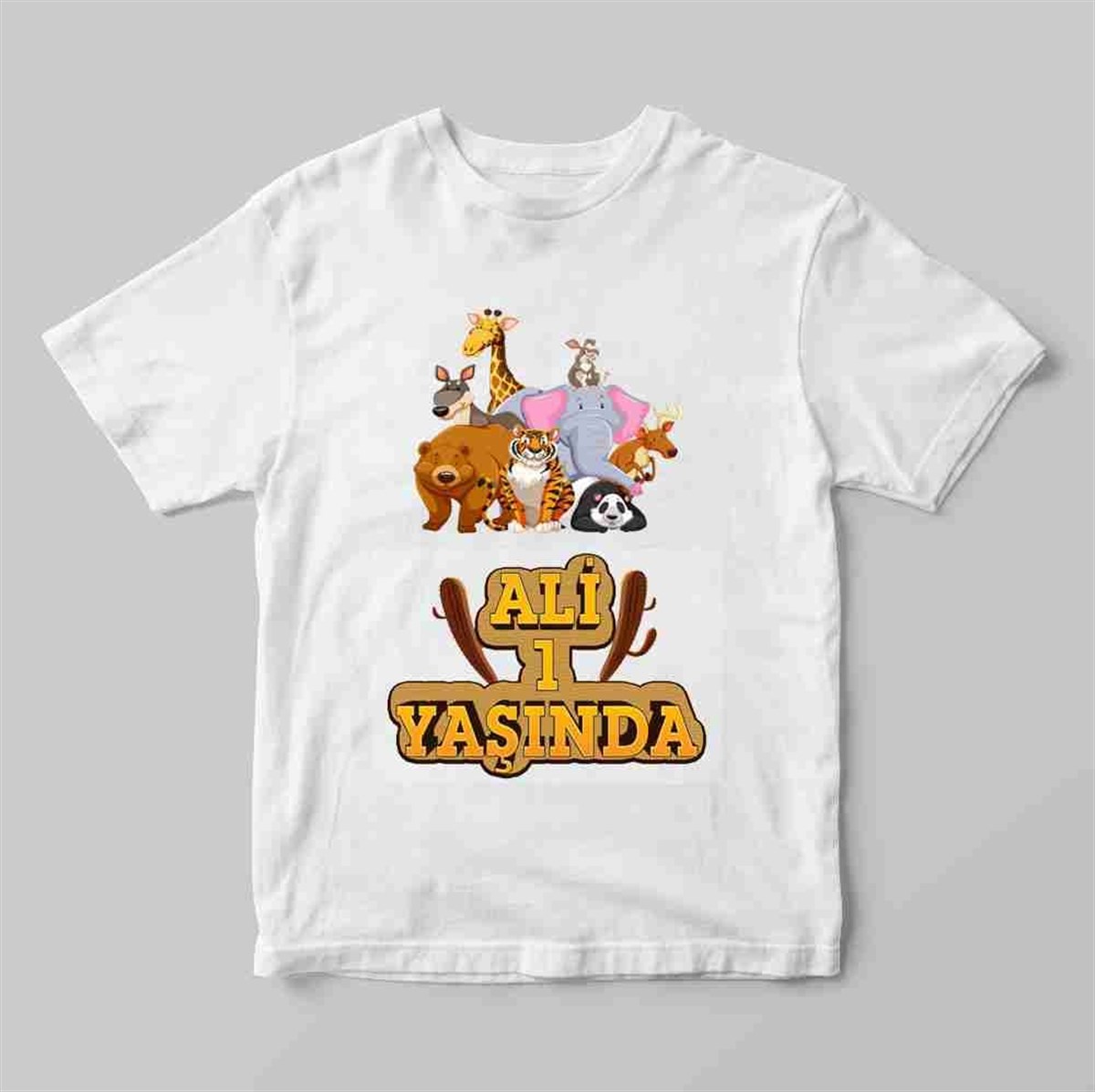 Vahşi Hayvanlar Tişört Baskı 