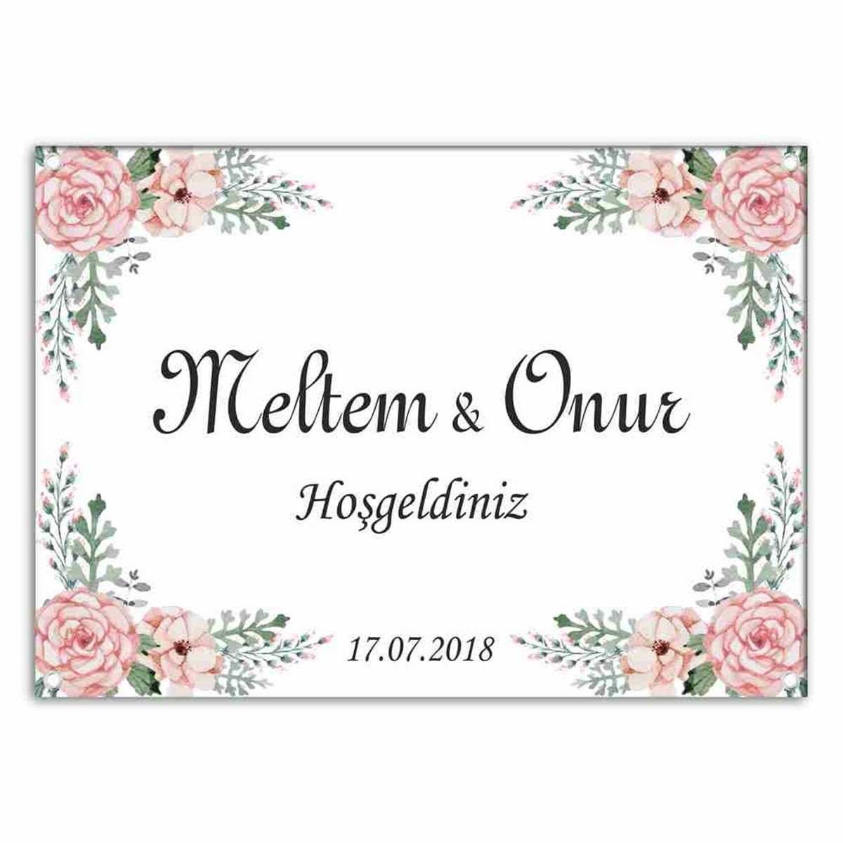 Vintage Gül Temalı Nişan Arka Fon 