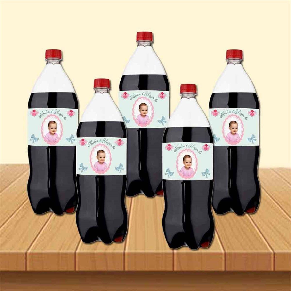 Vintage Mint Cola Şisesi Bandı  