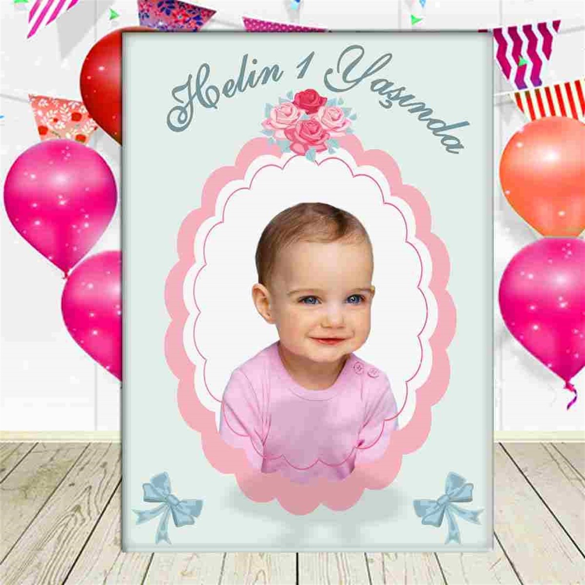 Vintage Mint Konsept Ayaklı Pano  