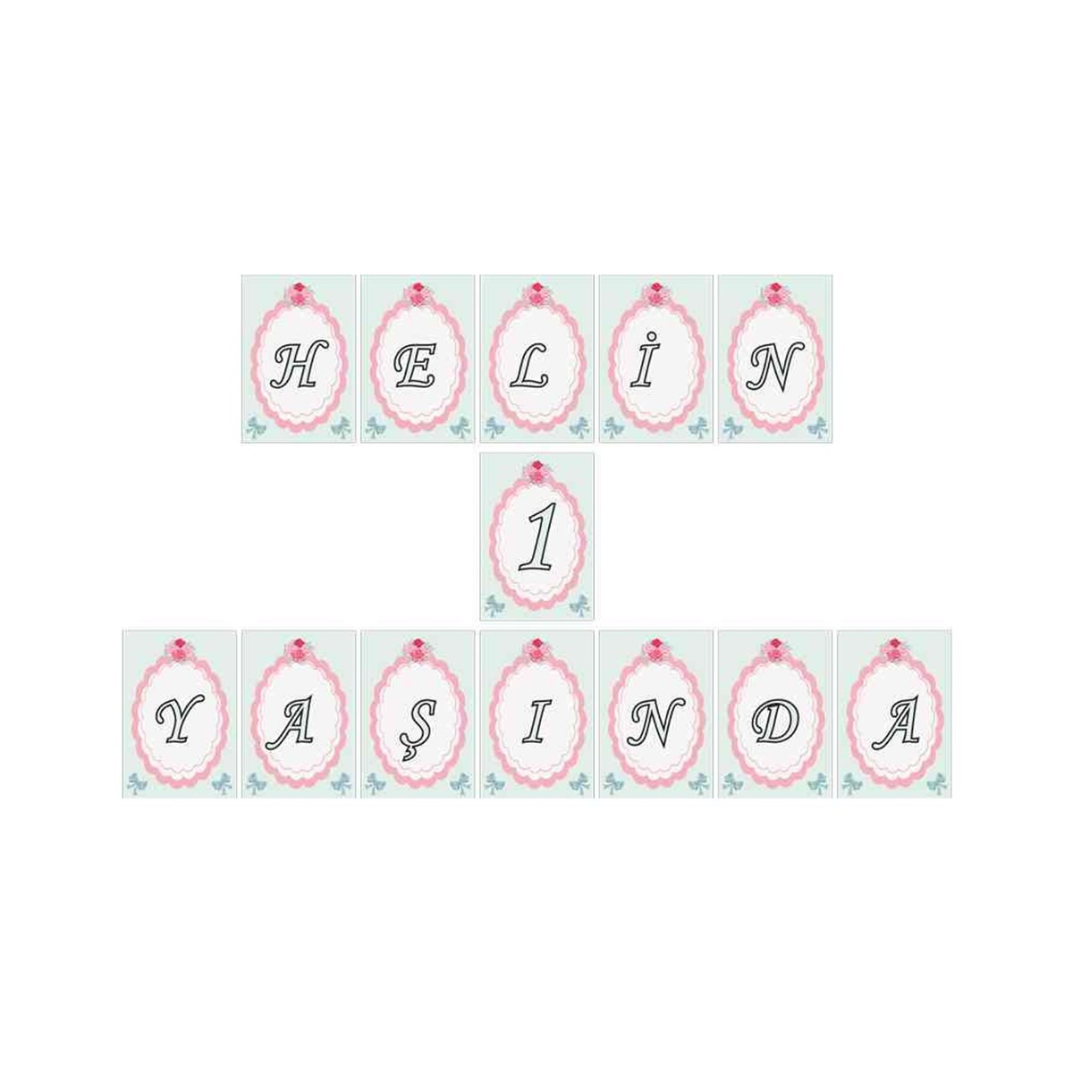 Vintage Mint Konsept Harf Banner  