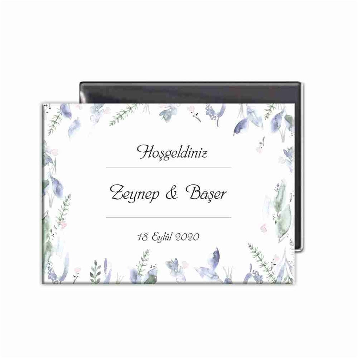 Watercolor Hoş Geldin Yazılı Magnet 