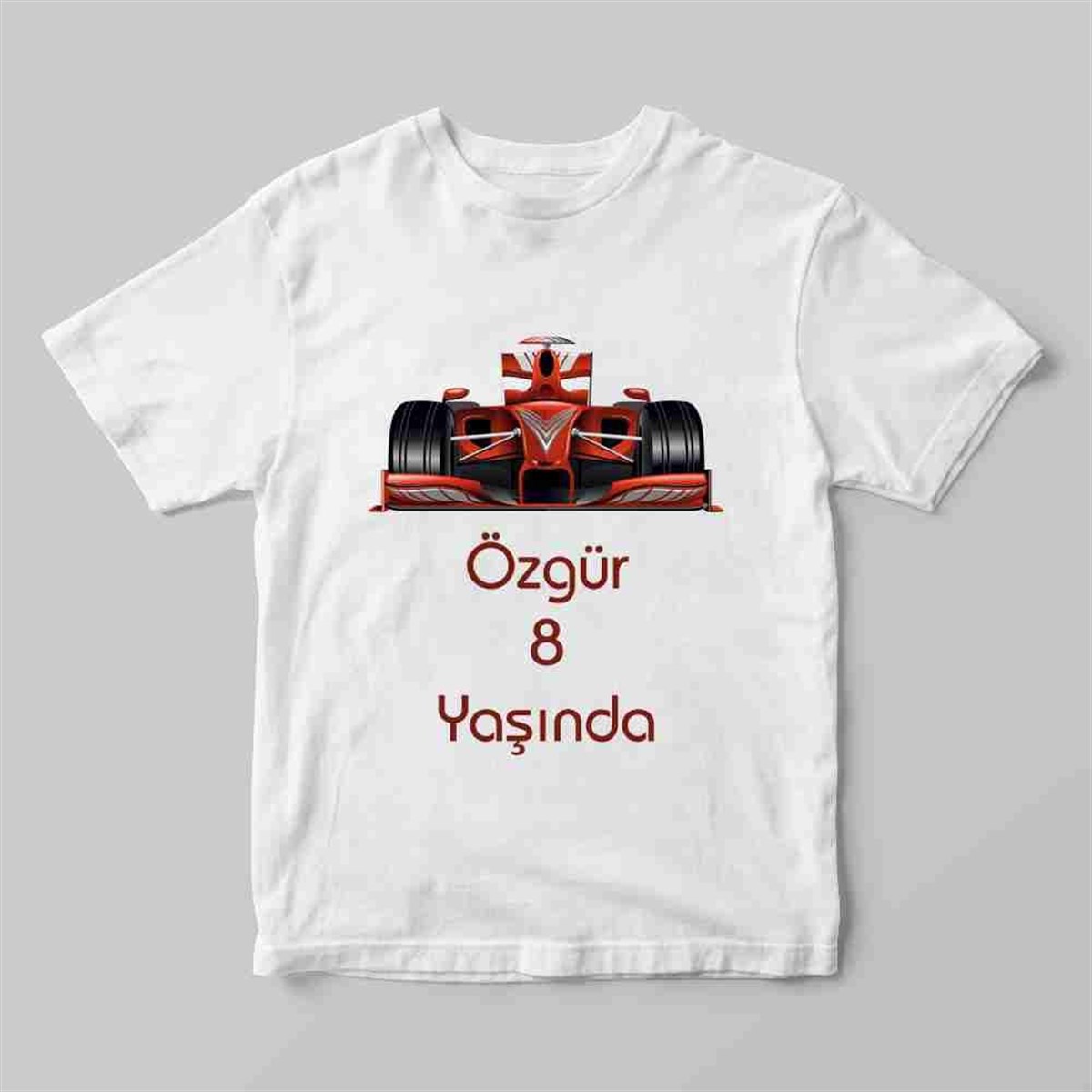 Yarış Arabası Temalı Tişört Baskı 