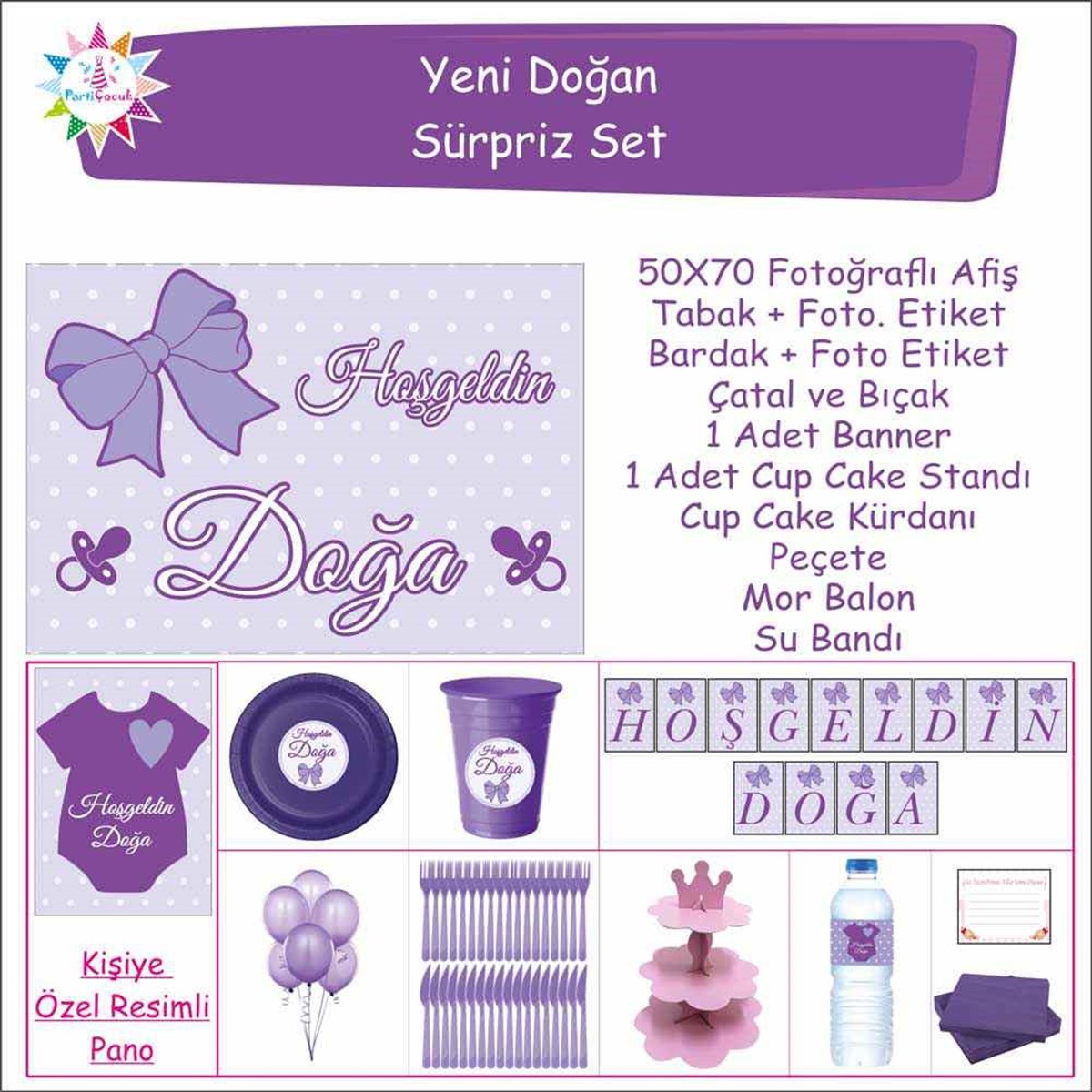 Yeni Doğan Kız Çocuğu Sürpriz Set  