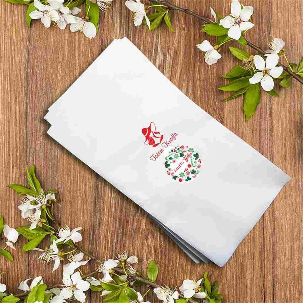 Yeni Yıl Temalı Yılbaşı Peçete Baskı 