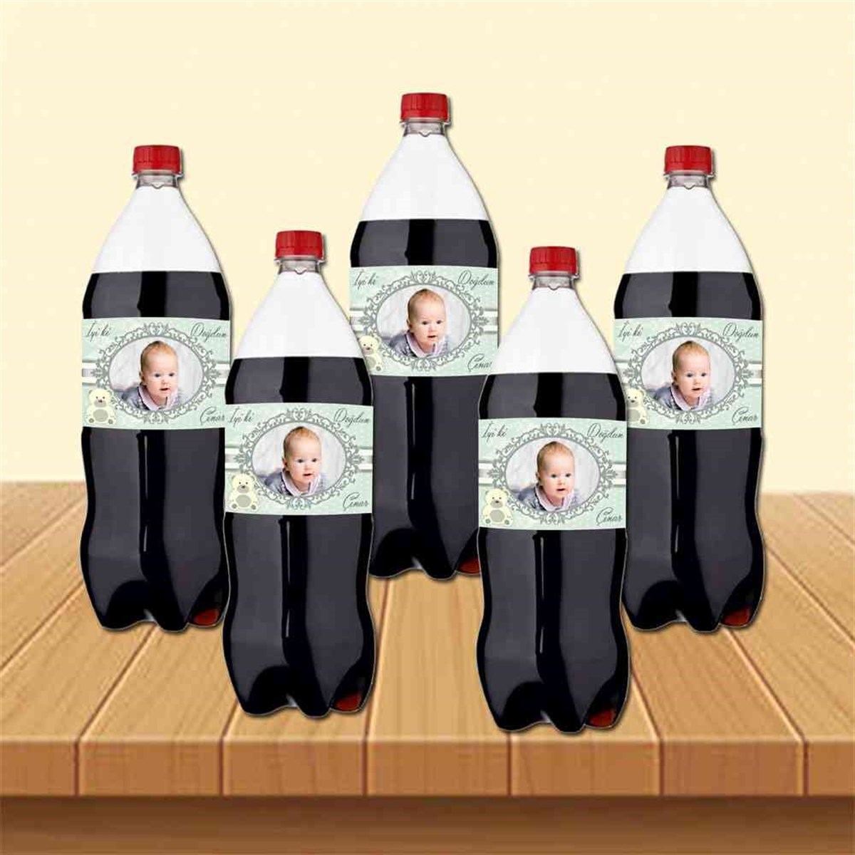 Yeşil Ayılı Cola Şisesi Bandı    