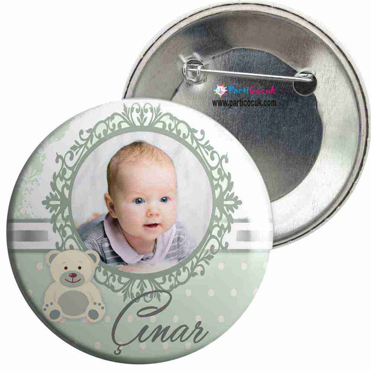 Yeşil Ayılı Konsept İğneli Rozet  