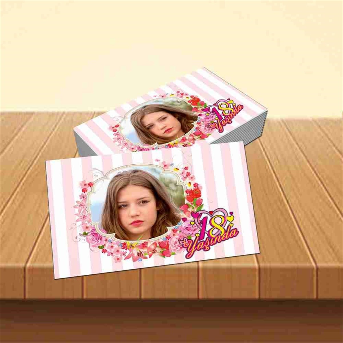 Yetişkin Doğum Günü Çicekli Konsepti Buzdolabı Magnet  