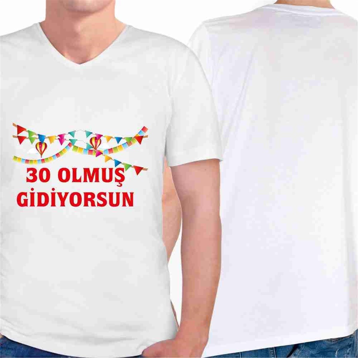 Yetişkin Doğum Günü Karnaval Konsepti Tişört Baskı 1 Adet 