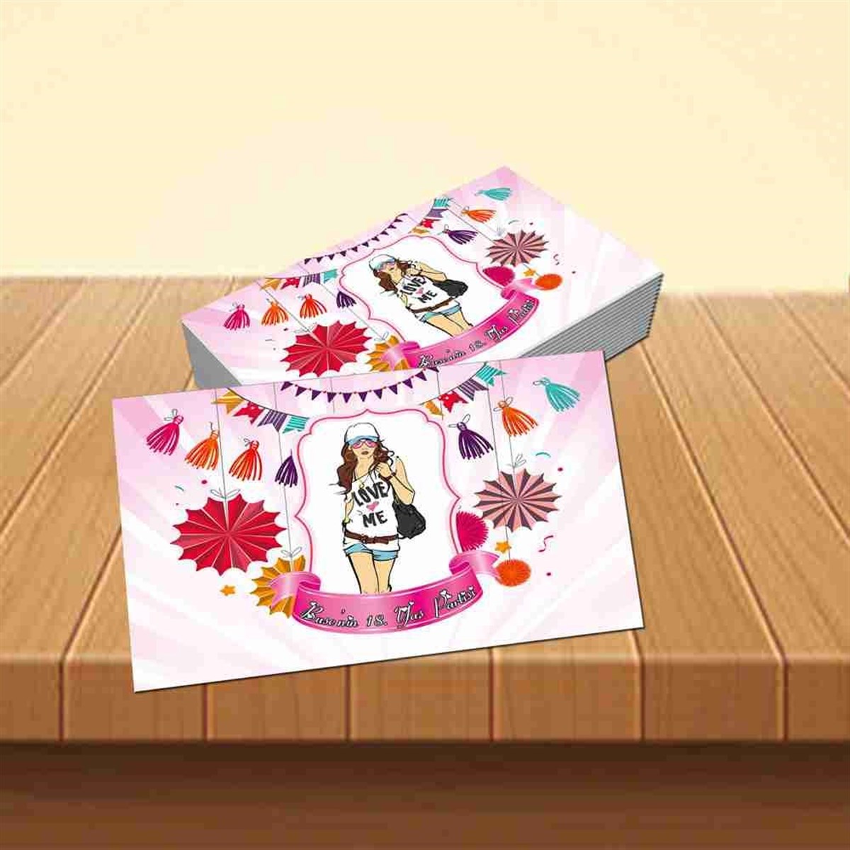 Yetişkin Doğum Günü Renkli Konsepti Buzdolabı Magnet  