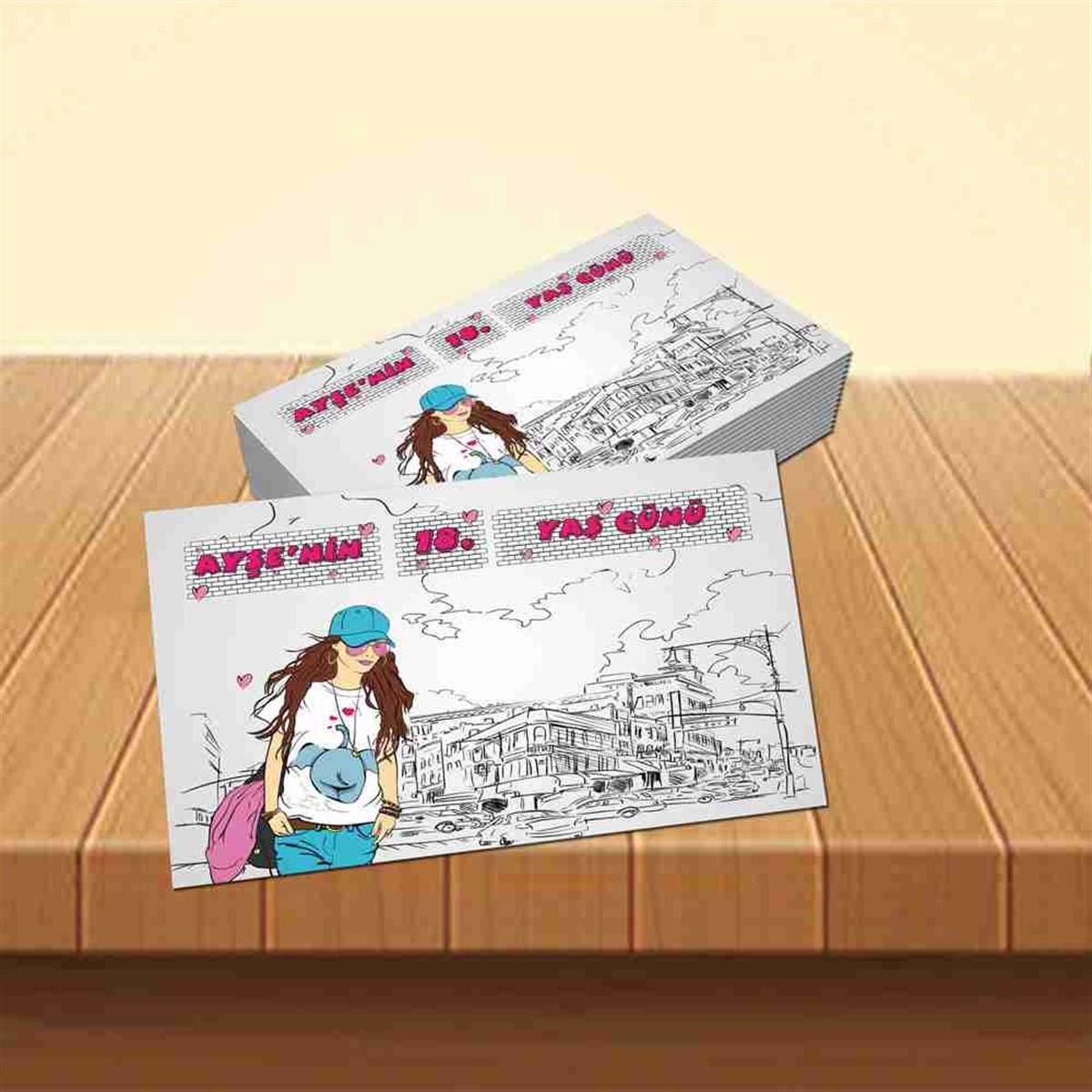 Yetişkin Doğum Günü Street Konsepti Buzdolabı Magnet  
