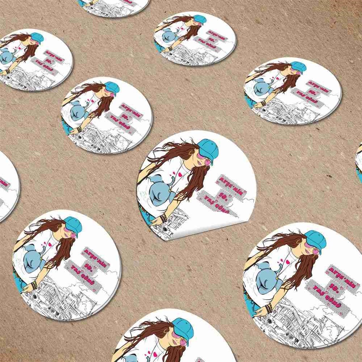 Yetişkin Doğum Günü Street Konsepti Sticker 30 Adet  