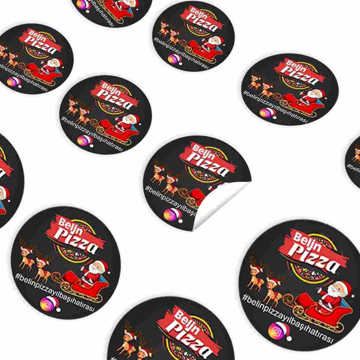 Yılbaşı Hatırası Firma Özel Özel Parti Yapışkanlı Sticker 30 Adet 