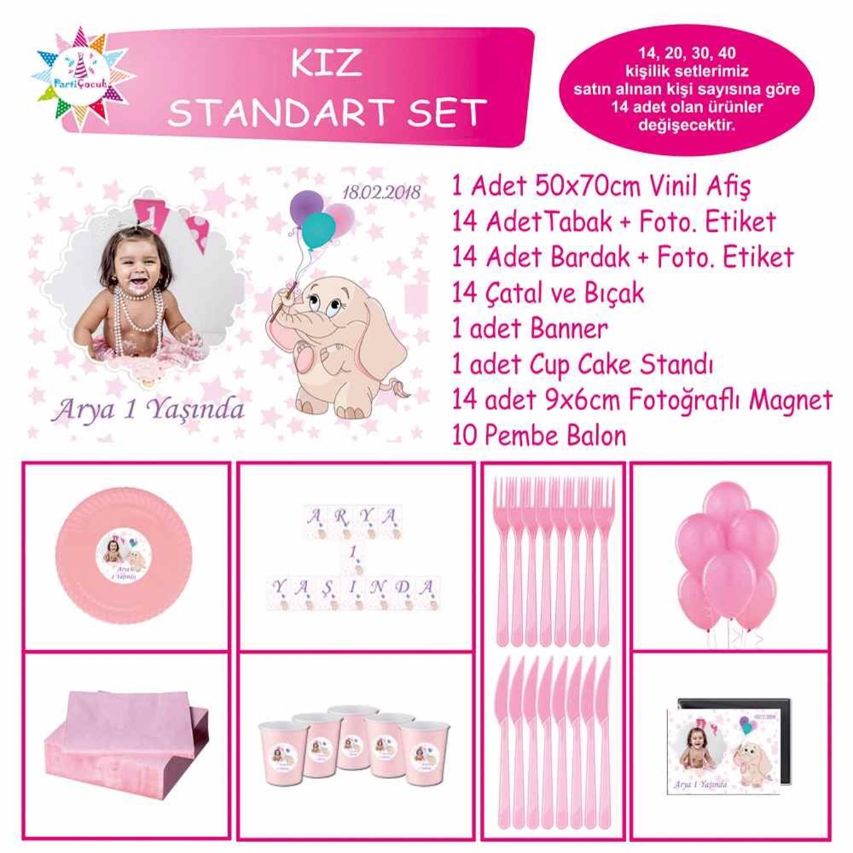 Yıldız Filli Balonlu Parti Paketi Standart Set 