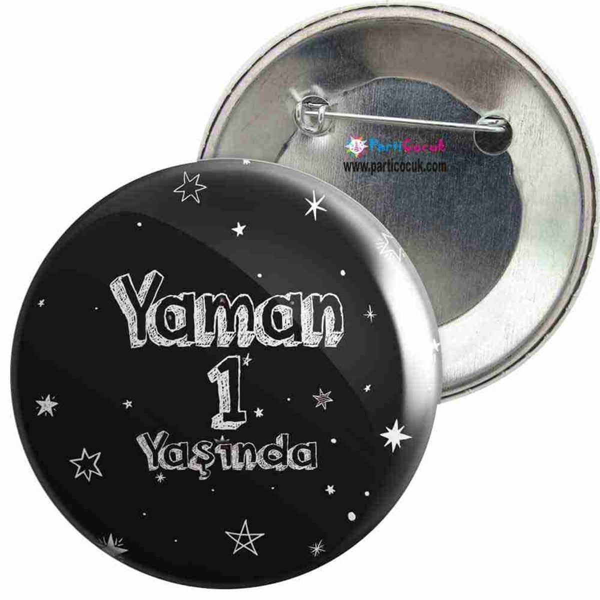 Yıldızlı Gümüş Konsepti İğneli Rozet   