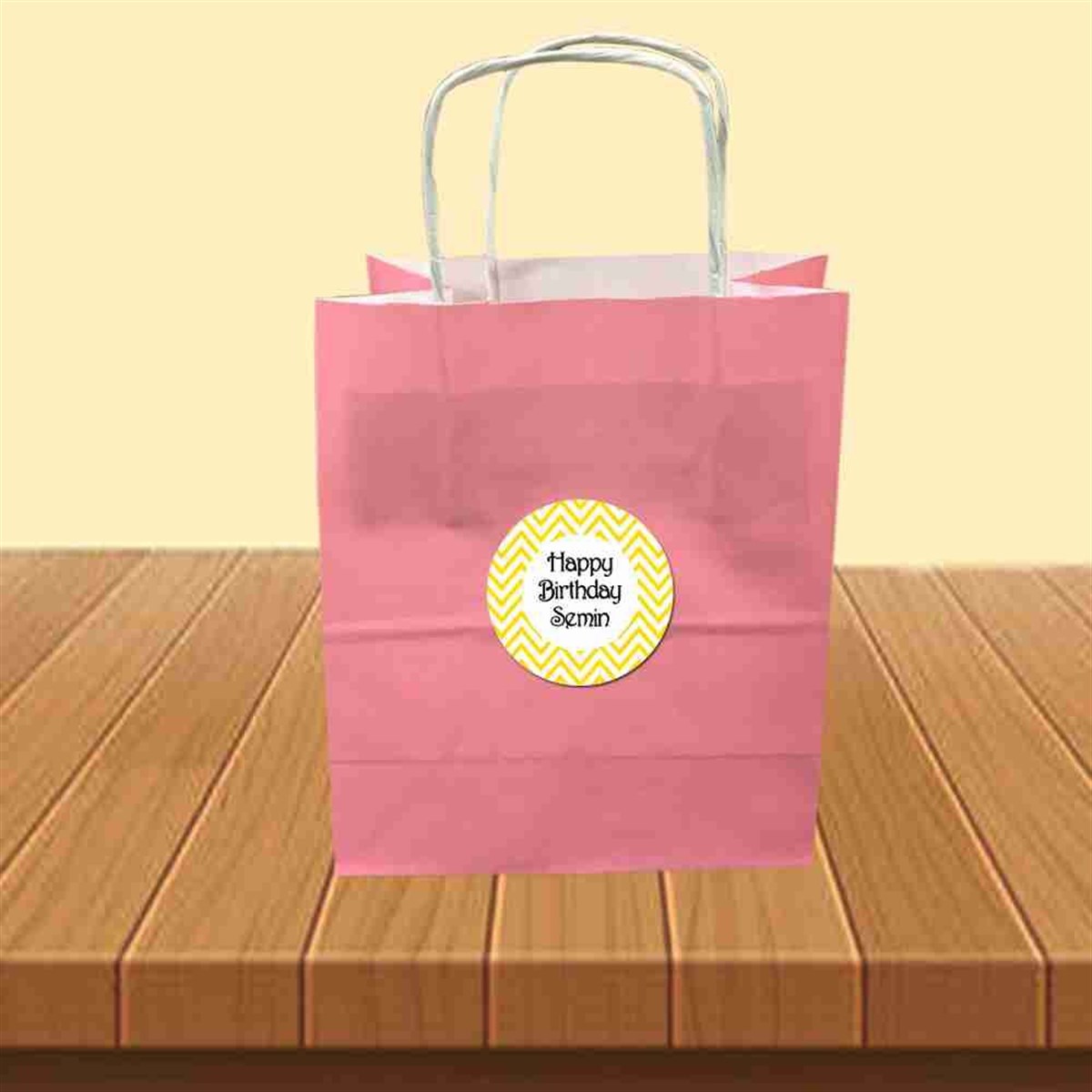 Zigzag Konsept Karton Poşet ve Sticker 