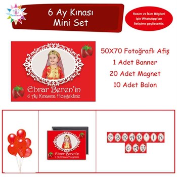 6 Ay Kınası Çilekli Parti Mini Set 
