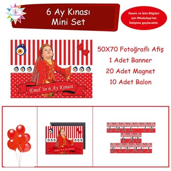 6 Ay Kınası Nazar Boncuğu Temalı Mini Set 